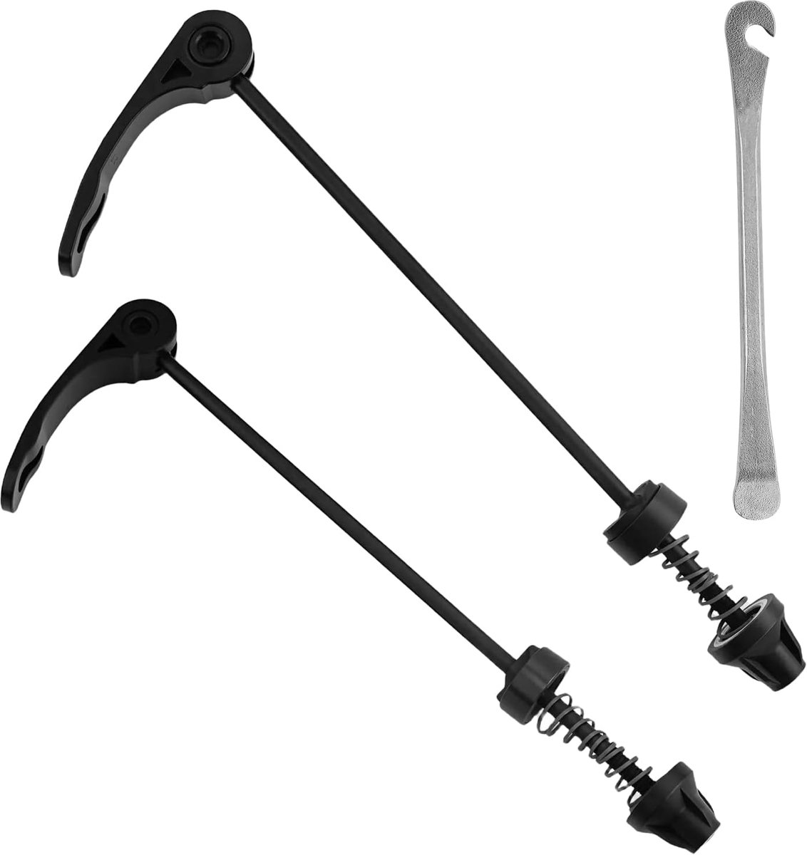 Snelspanners, voor en achterwiel, snelspanners, Quick Release fietsassen, set, bikycle, Quick Release, MTB, snelspanner met 1 reparatiegereedschap