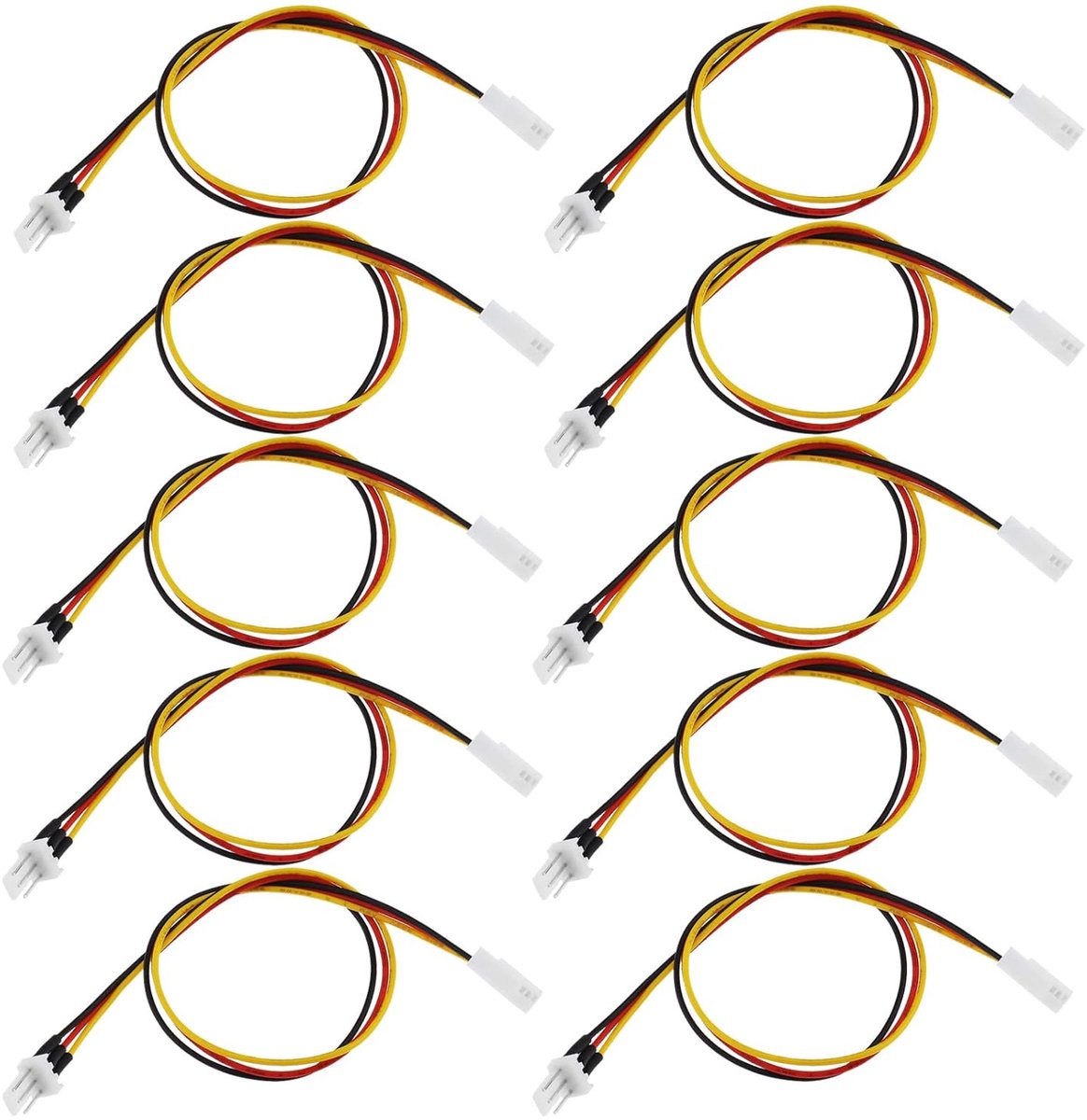 10 STKS PC Fan Power Extension Kabel 30cm 3-Pin Mannelijke Plug naar Vrouwelijke Socket Fan Connector Draad Koelventilatoren Kabel voor Koeling Computer CPU Ventilator