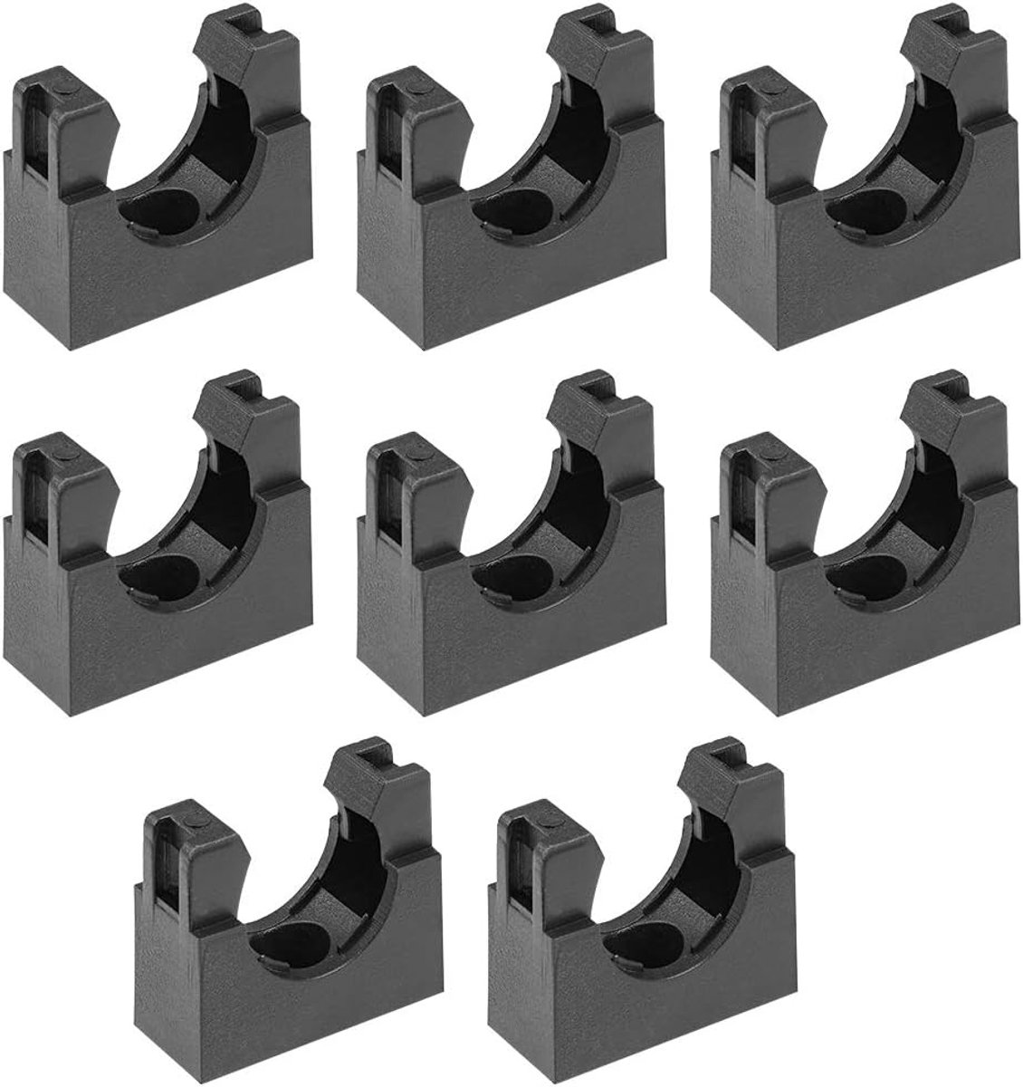 sourcing map 8 stuks Ribbelbuishouder AD10 kunststof montage beugel buisklem klem klem klem clip AD21.2