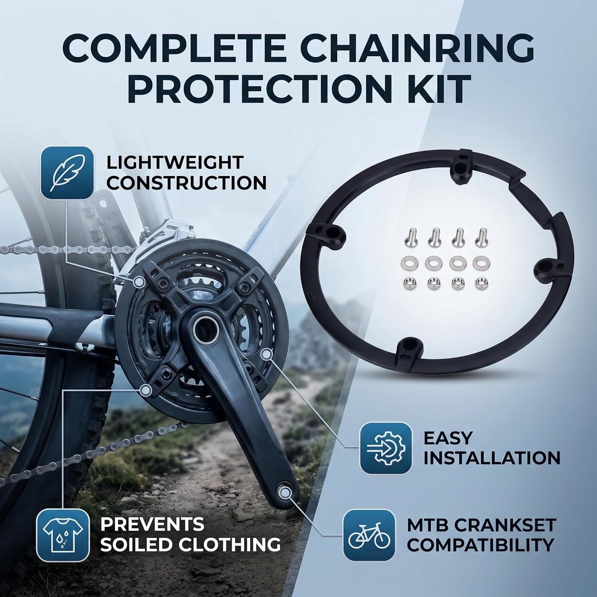 Bescherming, Crankset Cover, Lichtgewicht Hoes voor Mountainbike en Fiets Kettingen