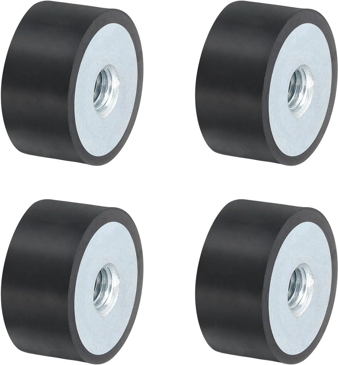 4 stuks 30 x 15 mm M8 rubberen schokdempers, vrouwelijke schroefdraad, trillingsisolerende houders, vervanging voor trillingsdempende lagers, geluidsarm plat voetblok