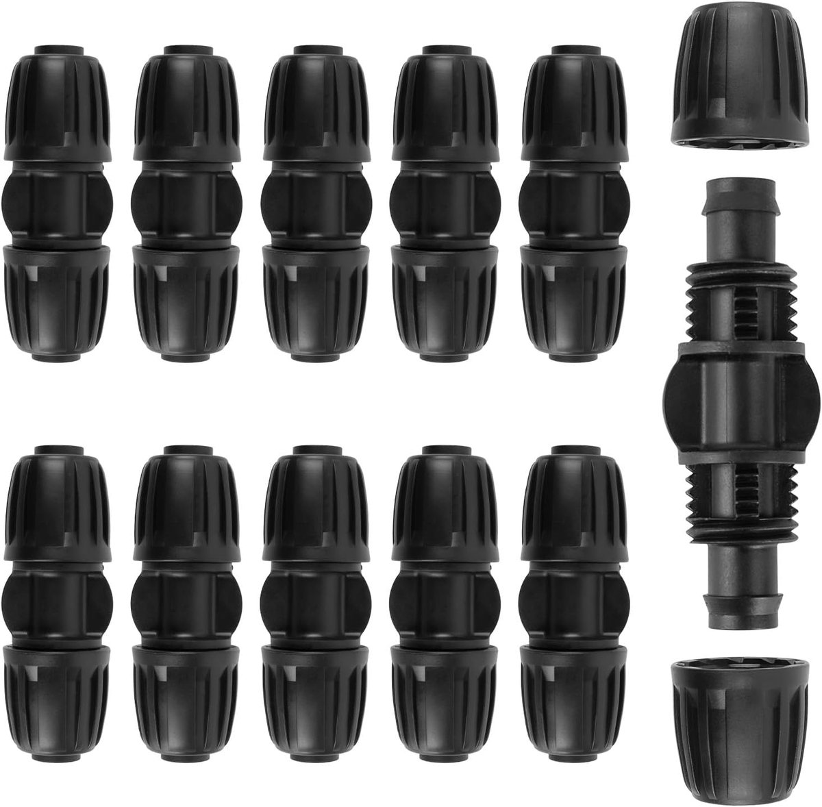 10 stuks rechte aansluitingen, connectoren, druppelirrigatiewaterslangaansluitingen, 16 mm, PE-slang, waterslang, druppelirrigatiebewateringssysteem