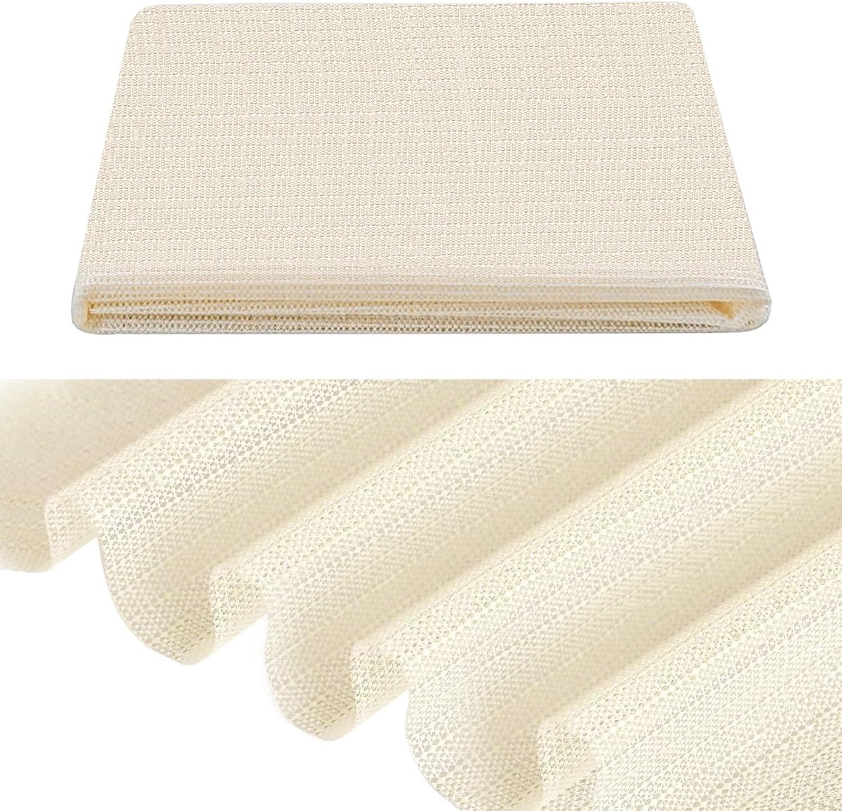 150 x 200 cm Grote Antislipmat, Antislipmat voor Tapijten, Antisliptapijt, Antislip en Tapijtbescherming, Snijbare PVC Tapijt Grijper Onderlaag, voor Plank, Lade, Auto, Tapijt, Beige