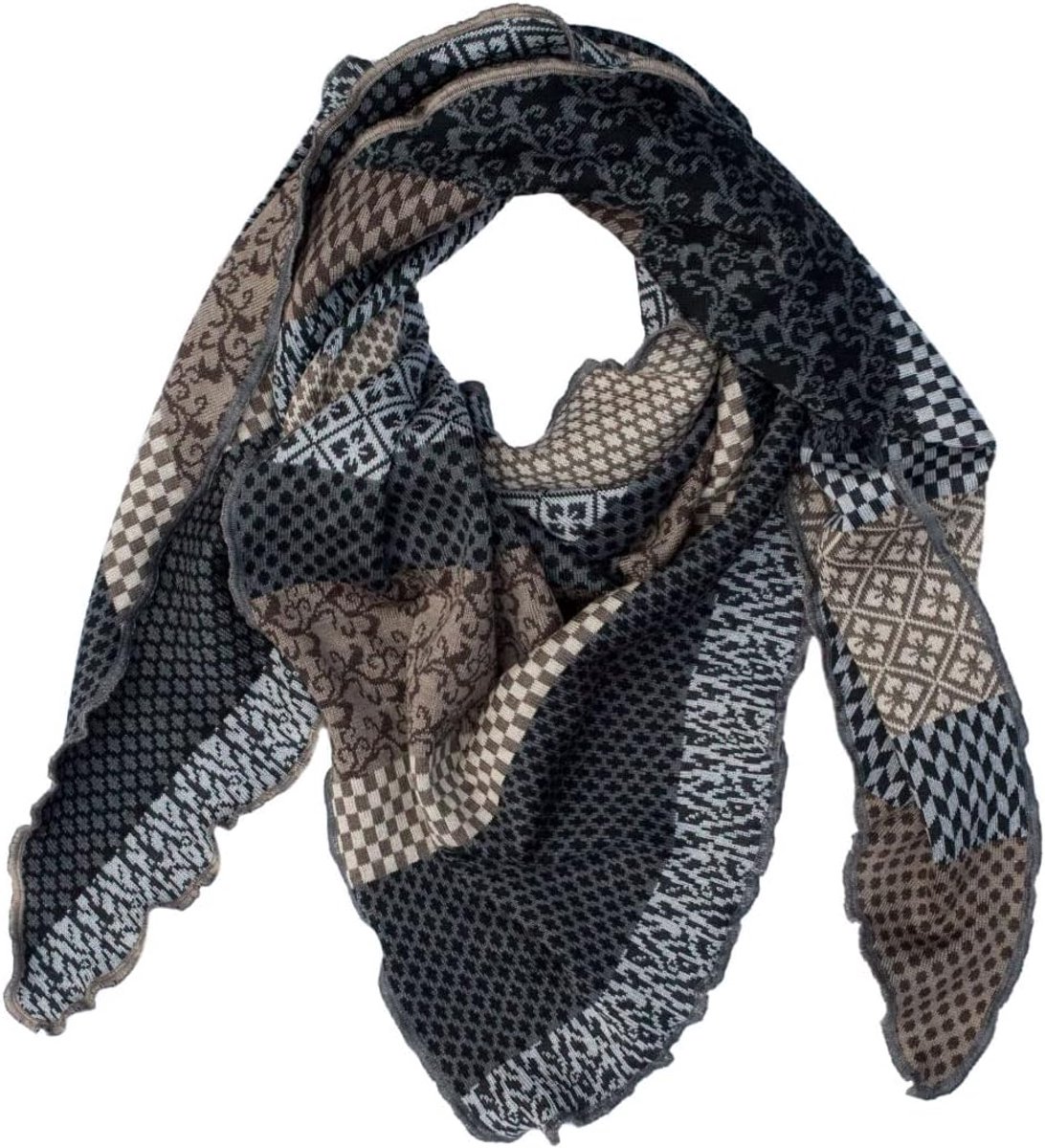 Merino driehoekige doek Joy, 100% wol, herfst, Lange Seite 220cm, kurze Seite 165cm