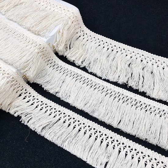5 yards 6 cm breedte beige katoen kwastje kant lint franjes kant kant trim franjes borduurwerk kwast trimmen naaitoebehoren voor doe-het-zelf kostuums kleding gordijn kleding tafelkleed bruiloft decoratie — afbeelding 5