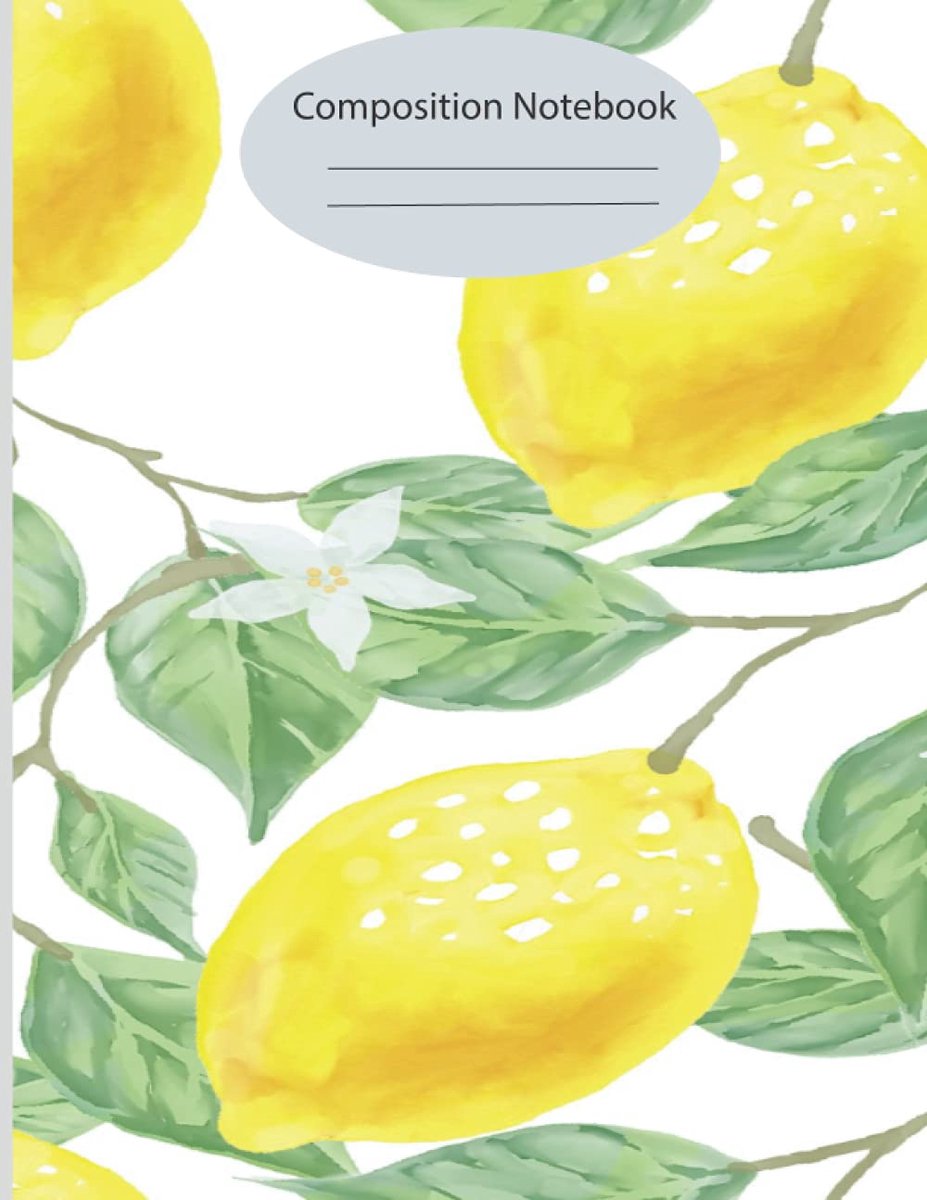 Notebook: sour lemons -Notebook (Large), 8.5 x 11 Paperback-/120 Linde Pages