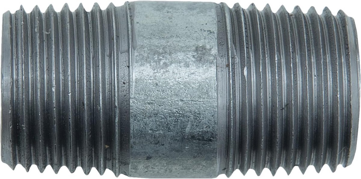 verzinkt buisnippel, 1 inch x 40 mm, VFB53014 1/2 inch