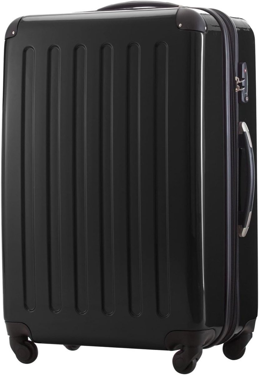 ALEX - Uitbreidbare hardschalige koffer 75 cm (119 l) met TSA-slot, robuuste trolley-reiskoffer met 4 dubbele wielen, Zwart