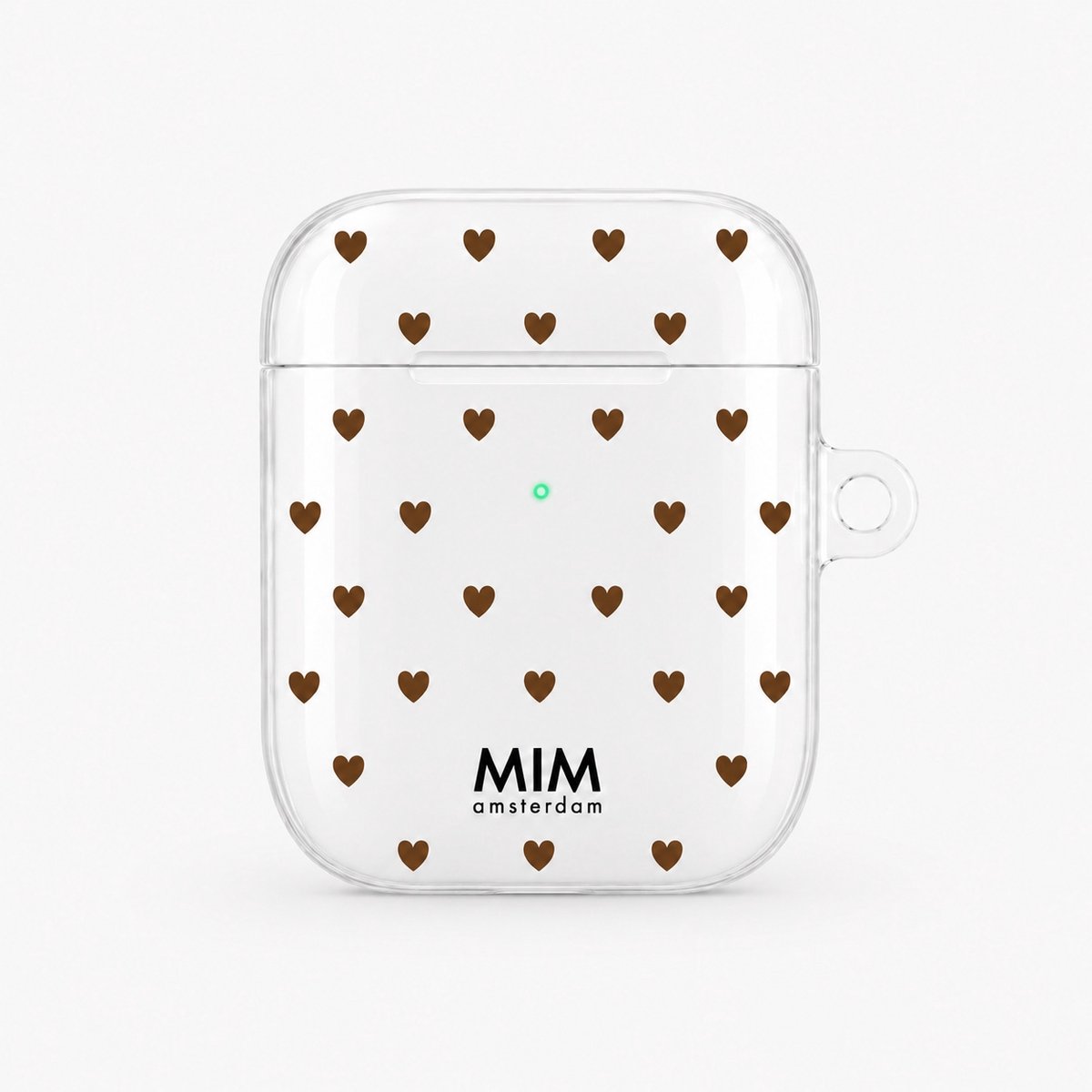 MIM Amsterdam - Valentine Chocolate - Geschikt voor AirPods 1&2 - AirPod hoesje - Sterren print - Transparant hoesje met print - Shockproof- Cover voor AirPods - Trendy AirPod case