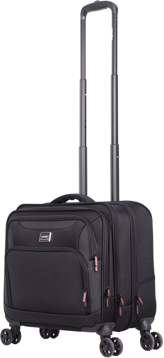 York Venture Zachte Businesskoffer 41,5L - Zwart - Zwart / Small