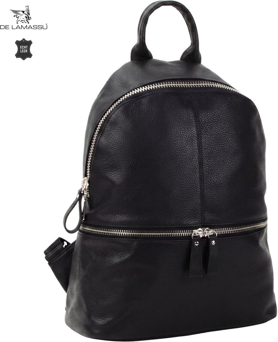 DE LAMASSU® Leren Rugzak Unisex Echt Leer Rugtas Casual Werktas Schooltas Reisrugzak Dagrugzak 18 Liter