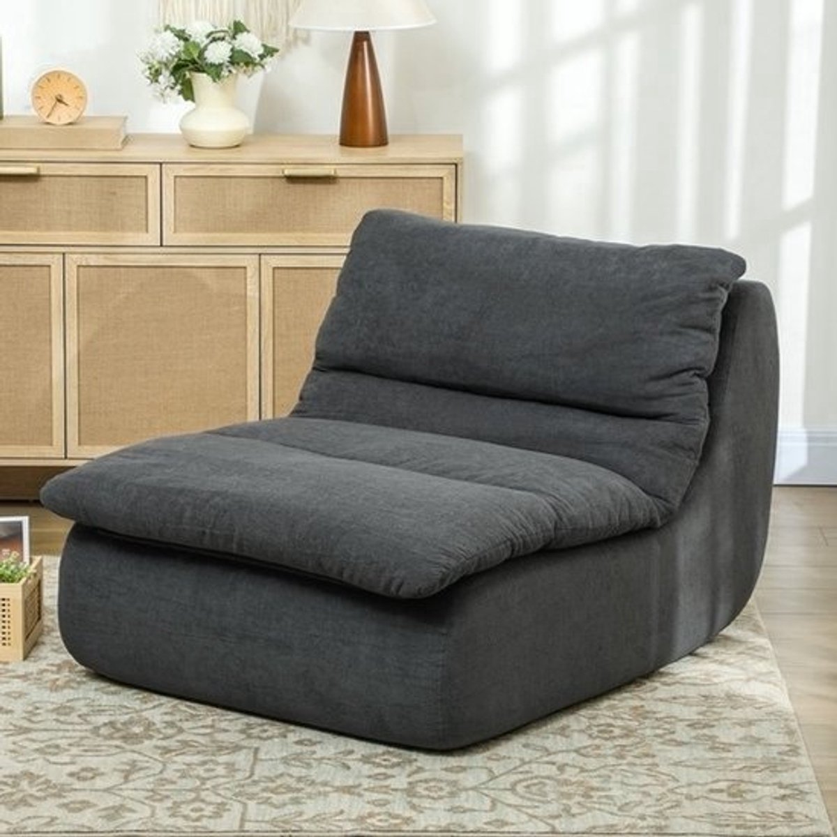 Schuim Loungestoel – Vloerstoel – Relaxzetel – Loungechair – Zitzak – Lichtgewicht & Hoogw
