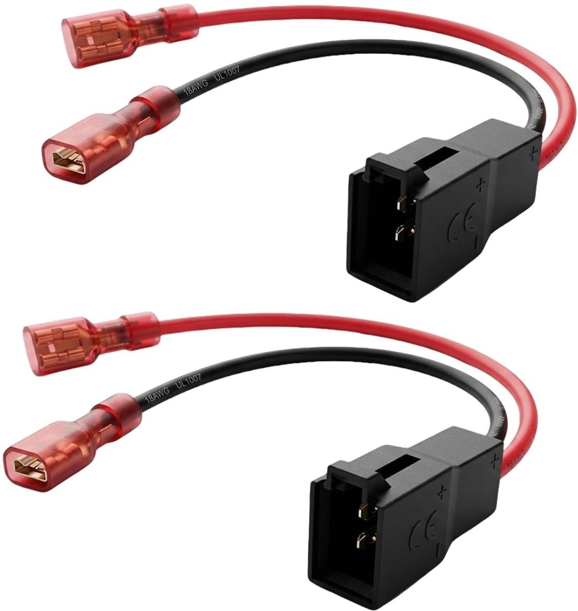 SnelShoppen - 2 Stuks Din Speaker Adapter Kabels, Plug & Play voor Aftermarket Speakers, Geschikt voor Diverse Auto's zoals Dacia, Opel, Renault, Seat