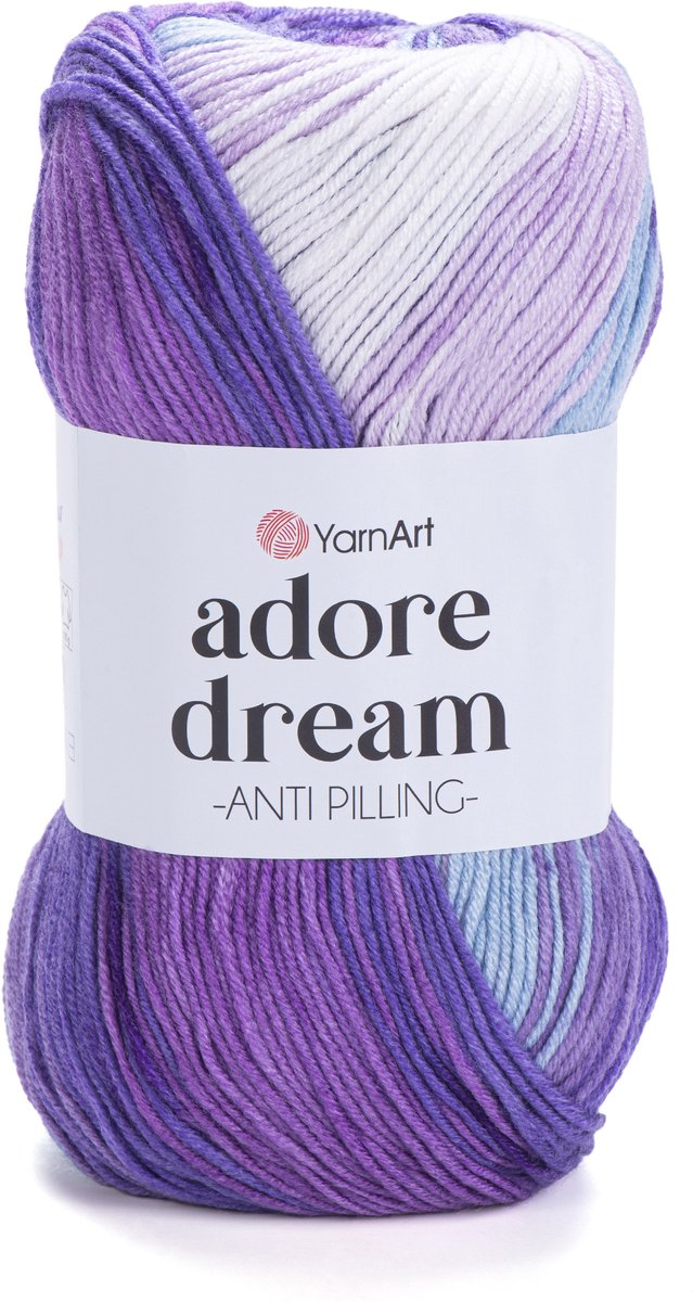 YarnArt Adore Dream – Anti-Pilling Acryl Garen met Kleurverloop – Zacht & Kleurvast – Ideaal voor Kleding en Accessoires - Kleur 1056