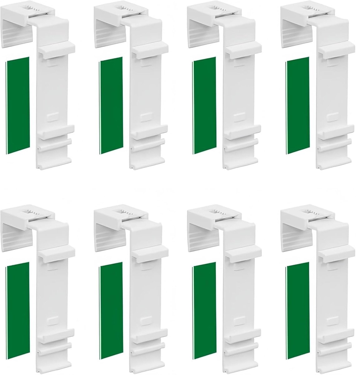 8 stuks klemhouders voor Klemmfix dubbele rolluiken, klembevestiging houder, rolgordijnen voor ramen om te lijmen - ShopVlot