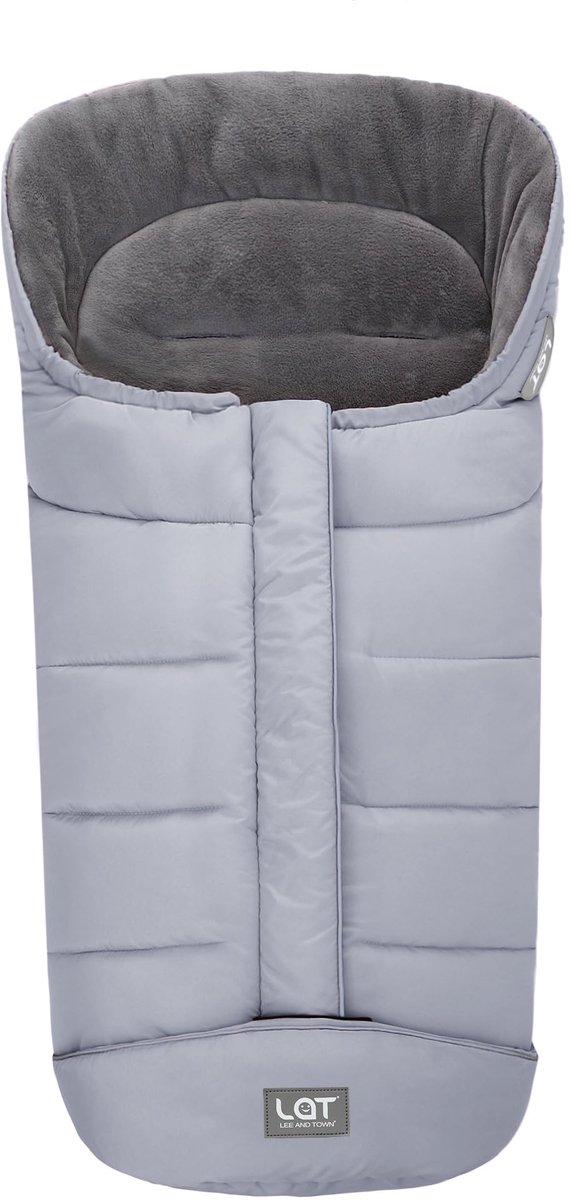 SnelShoppen - Universele Wintervoetenzak voor Kinderwagen, Waterdicht en Winddicht, Voetenzak voor Kinderwagen, Grijs, Geschikt voor Alle Kinderwagens