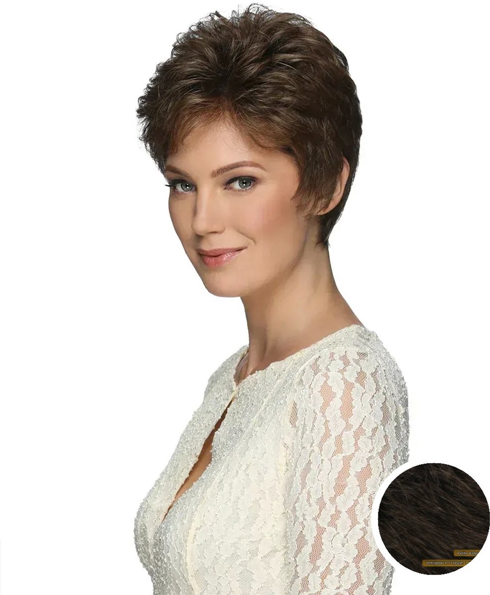 Estetica Designs Petite Vallerie Synthetisch Haarwerk - Front Lace Line, Kort, R59T, Natuurlijk