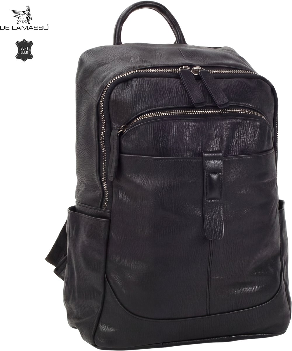 DE LAMASSU® Leren Rugzak Rugtas Unisex Echt Leer Laptoprugzak 15 Inch Werktas Schooltas Reisrugzak Dagrugzak 18 5 Liter
