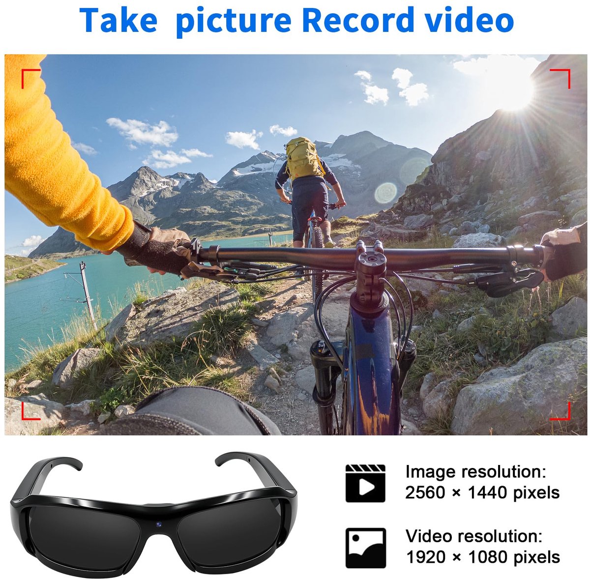 SnelShoppen - Kleine Brilcamera, Sportcamera 1080P HD, Draagbare Microlichaamscamera, Bodycam voor Fiets- en Outdooractiviteiten, Microvideocamera voo