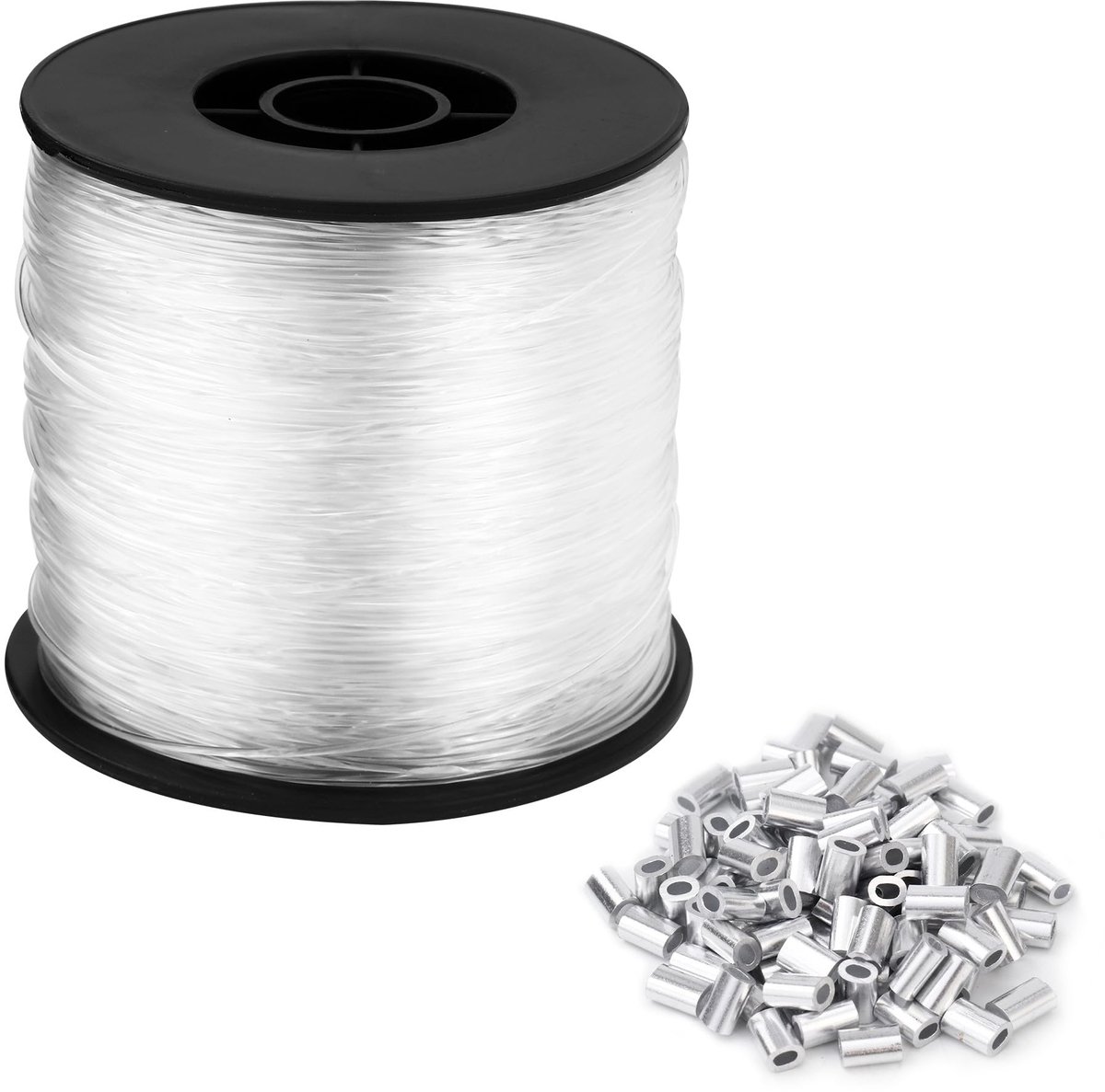 SnelShoppen - 0,8 mm x 200 m Transparante Vislijn - Sterke Nylon Vislijn - Slijtvast & Scheurvast - Perfect voor DIY Sieraden maken - Universele Visli