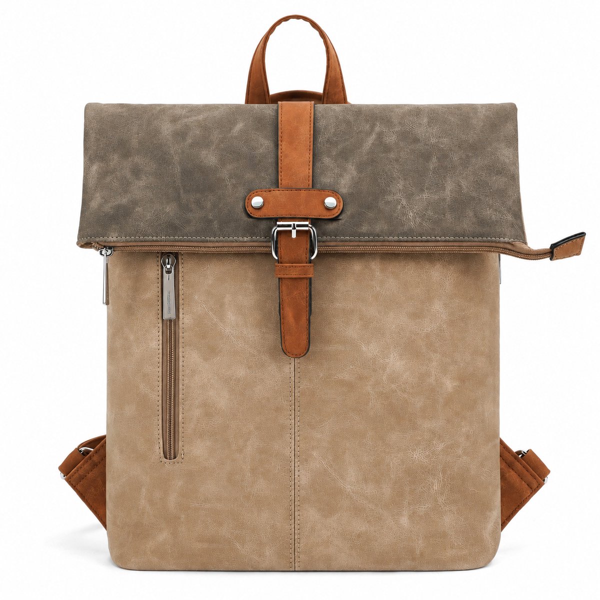 THL Design - Dames Rugzak - Schoudertas / Rugtas 2 in 1 - Khaki Multi