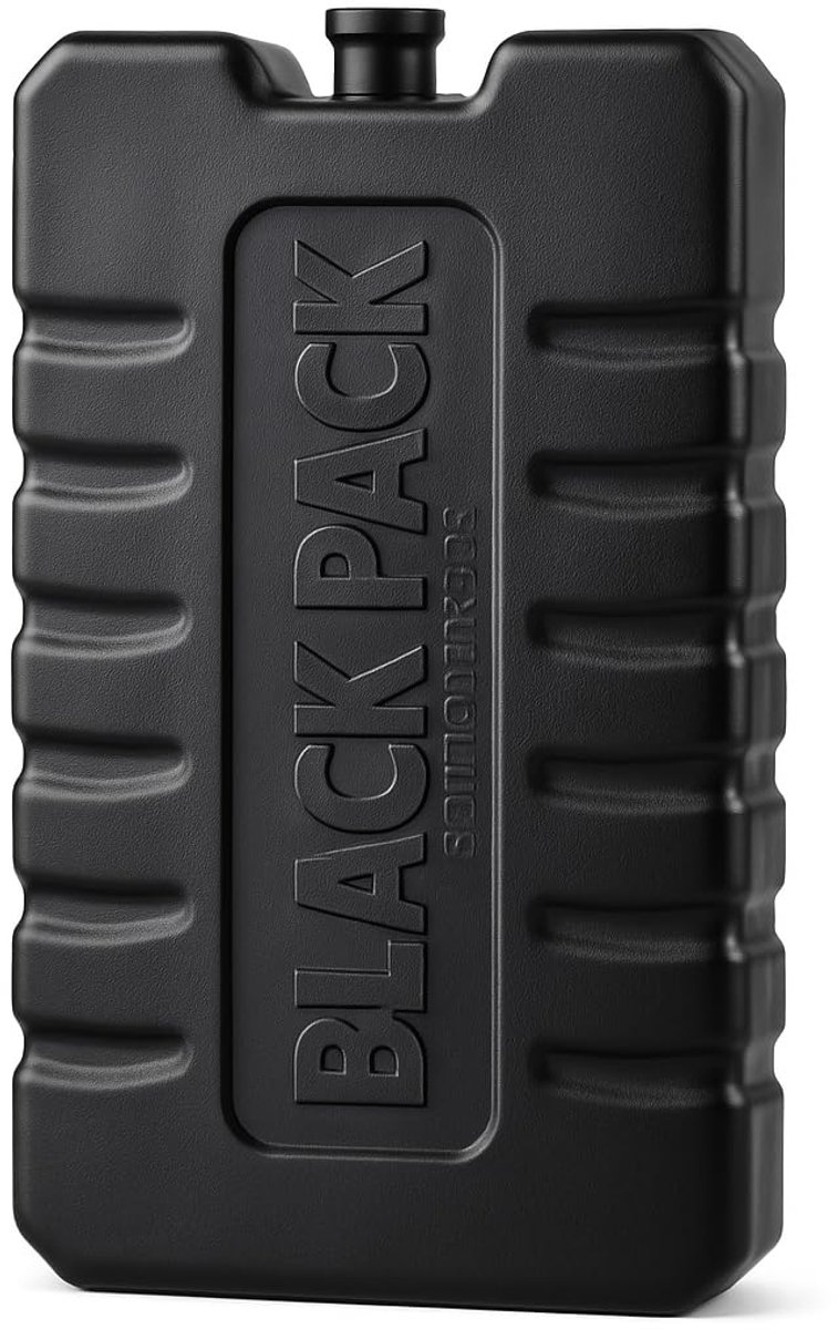 SnelShoppen - ToCi Blackpack Koelaccu's Set van 6 Stuks, 220 ml Platte Koelelementen in Zwart voor Koelbox, Koeltas, Camping en Festivals, BPA-vrij en