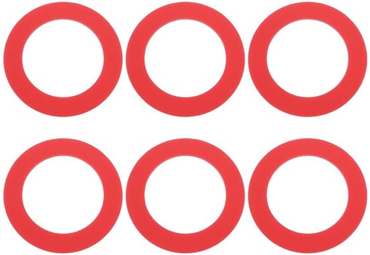 Spoelklep Afdichting 6x - Compatibel met Mansfield 210/211 - Hoogwaardig Siliconen - Buitendiameter 80mm - Dikte 1.9mm - Duurzaam en Slijtvast - Toiletafdichting