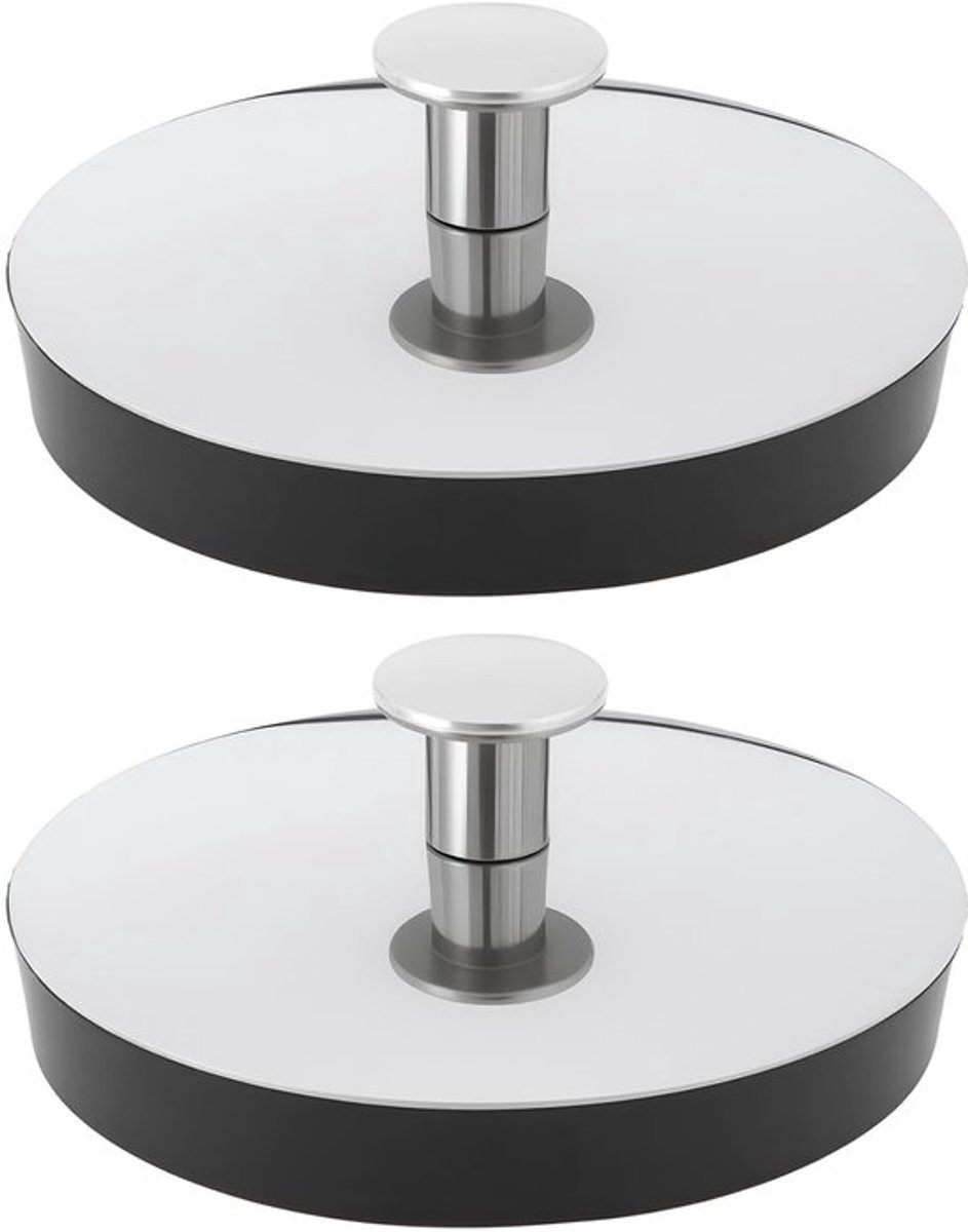 Afvoerplug Grote Maat - 2 Stuks - Rubber - Antislip - Geschikt voor Bad en Wastafel - Afmetingen 55x22 mm - Afvoerstop