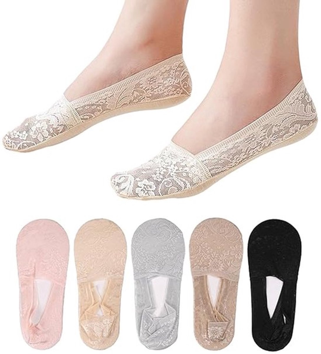 Damessokken Onzichtbaar - Antislip Kanten Sokken - Bootsokken - Lichtgewicht en Ademend - Comfortabel en Duurzaam - Maat 2