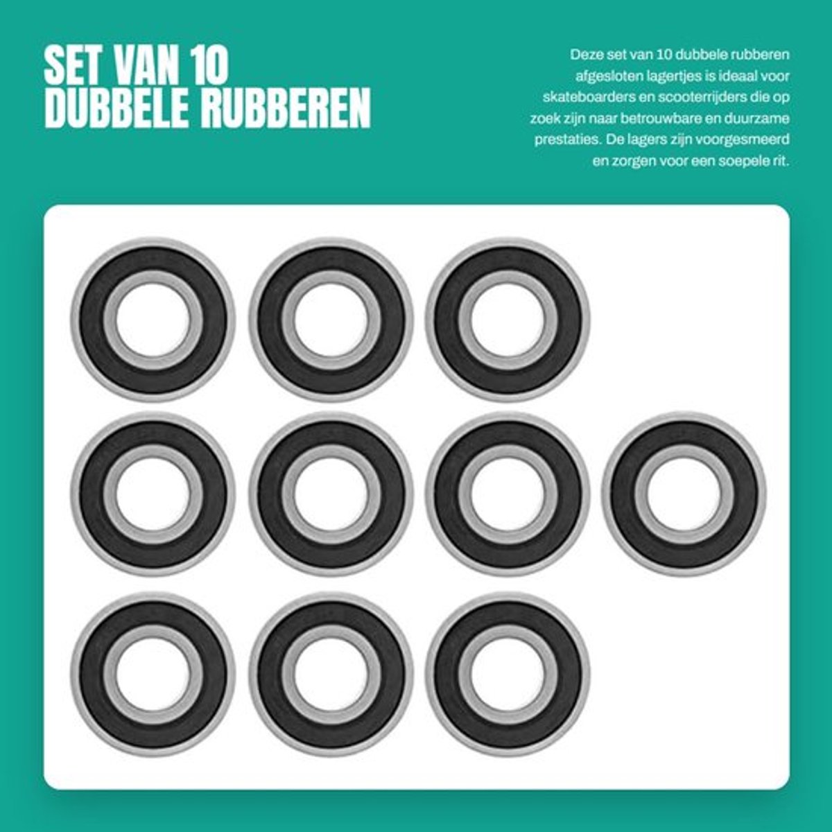 Lagers 10 Stuks - 6202 2RS - Dubbele Rubberen Afgesloten - Hoogwaardig Lagerstaal - Buitendiameter 35mm - Voorgesmeerd voor Gladde Rotatie - Kogellagers
