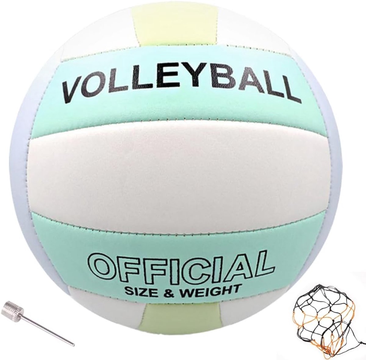 SnelShoppen - Beachvolleybal Maat 5 - Zachte Waterdichte Volleybal met Net en Pomp - Perfect voor Strand, Tuin, Binnen en Buiten Activiteiten - Kleurr