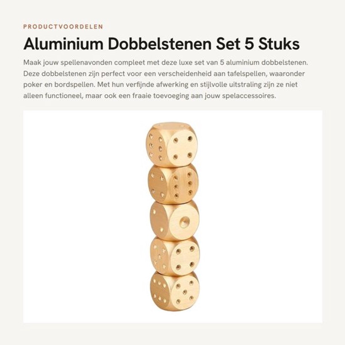 Dobbelstenen Set 5 Stuks - Aluminium Legering - Gekleurde Dobbelstenen - Opbergdoos - Duurzaam - Geschikt voor Bordspellen - Speelstenen