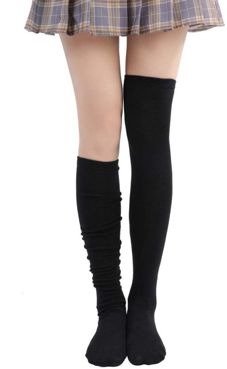 Kniekousen Dames - Warme Lange Kousen - Gebreide Sportsokken - Overknee Kousen - Zacht en Elastisch - Perfect voor Herfst/Winter - Overknee Sokken