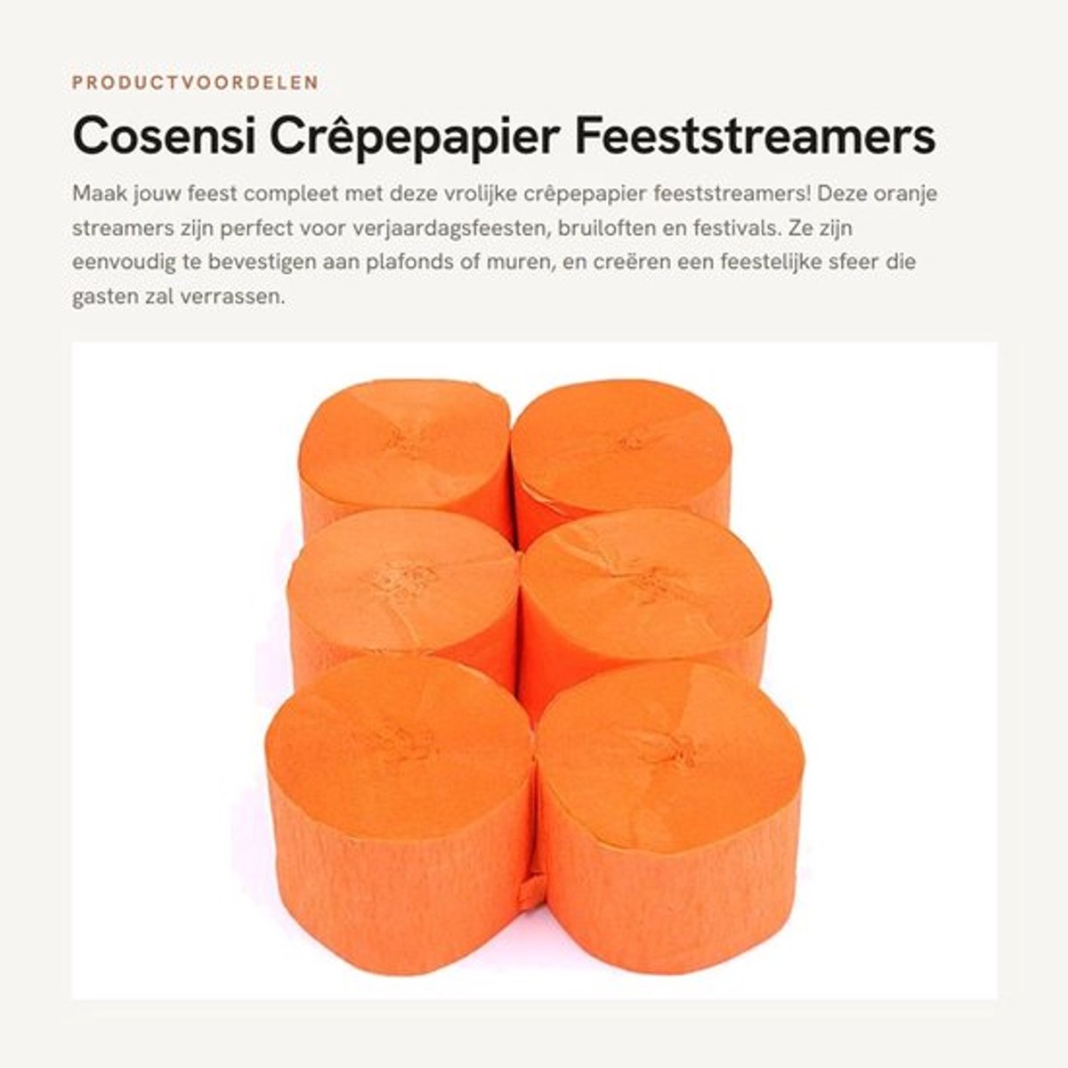 Crêpepapier 6 Rollen 4,5 cm x 25 m - Feestversiering - Streamers - Achtergrond Decoraties - Verjaardagsfeest - Bruiloft - Festivaldecoraties