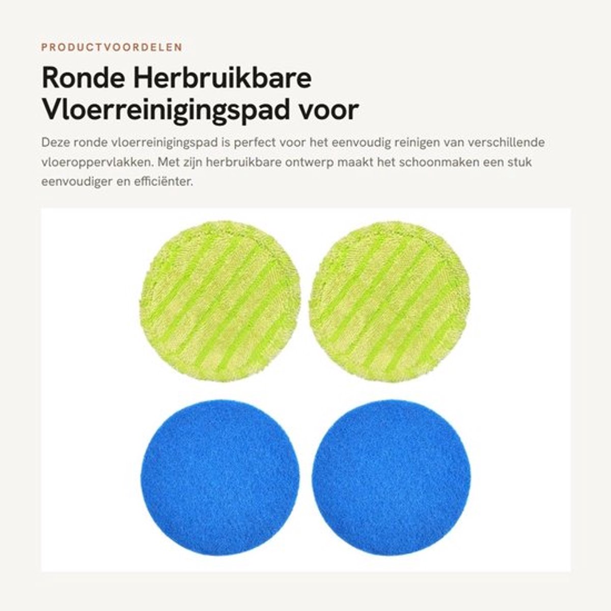 Ronde Herbruikbare Vloerreinigingspad voor Diverse Vloeren