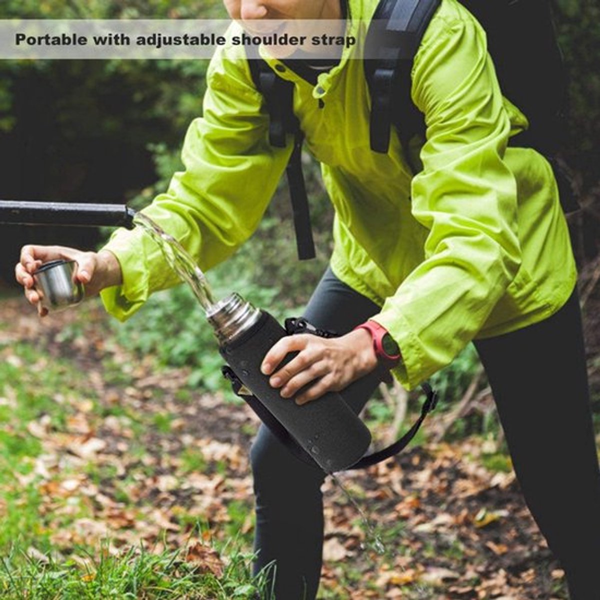 Waterflesdrager Thermische Houder - Afneembare Riem - Beschermhoes - Buitensportflessen - Fitness - Wandelen - Kamperen - Bidonhouder