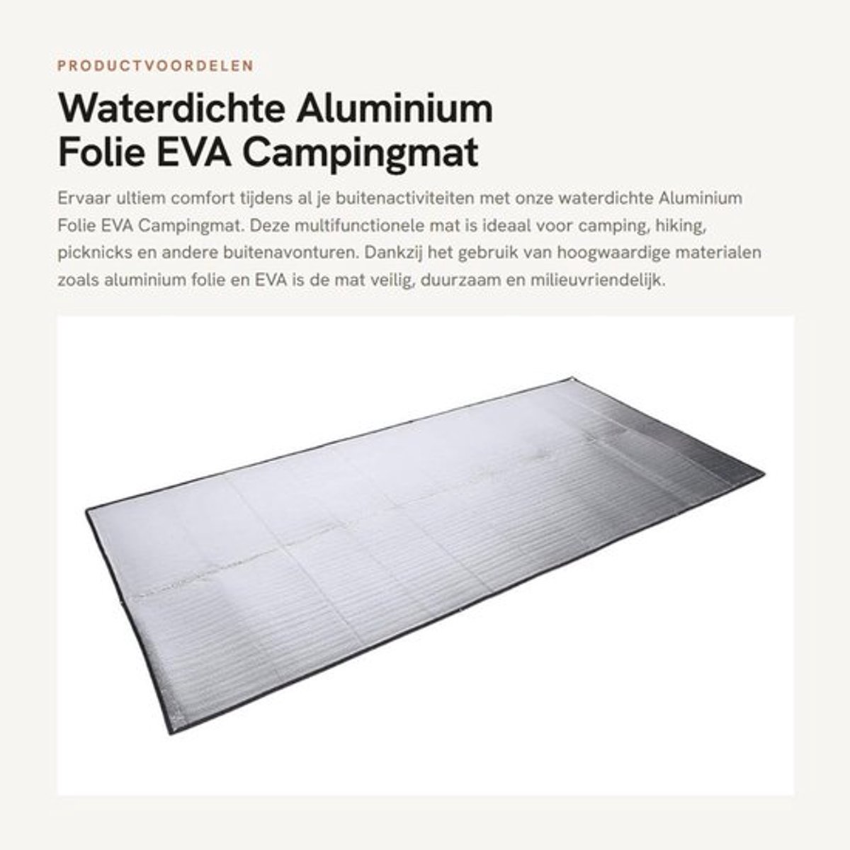 Matras Lichtgewicht - Opvouwbaar - Waterdicht - Aluminium Folie - EVA - Dubbelzijdig Vochtbestendig - Kampeermat