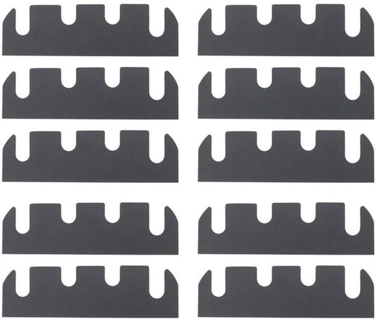 10 Stuks Deur Scharnier Shims met Zwarte Coating