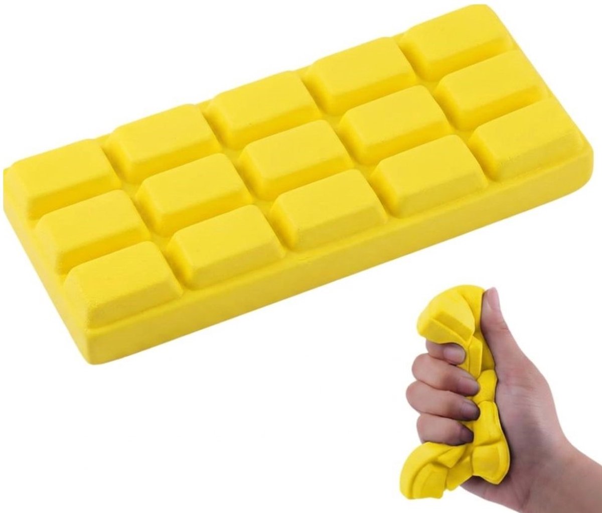 Squishy Chocoladereep geel - Ultra Soft Slow Rising Fidget Toy - Anti-Stress & Angstverlichting - TikTok trend