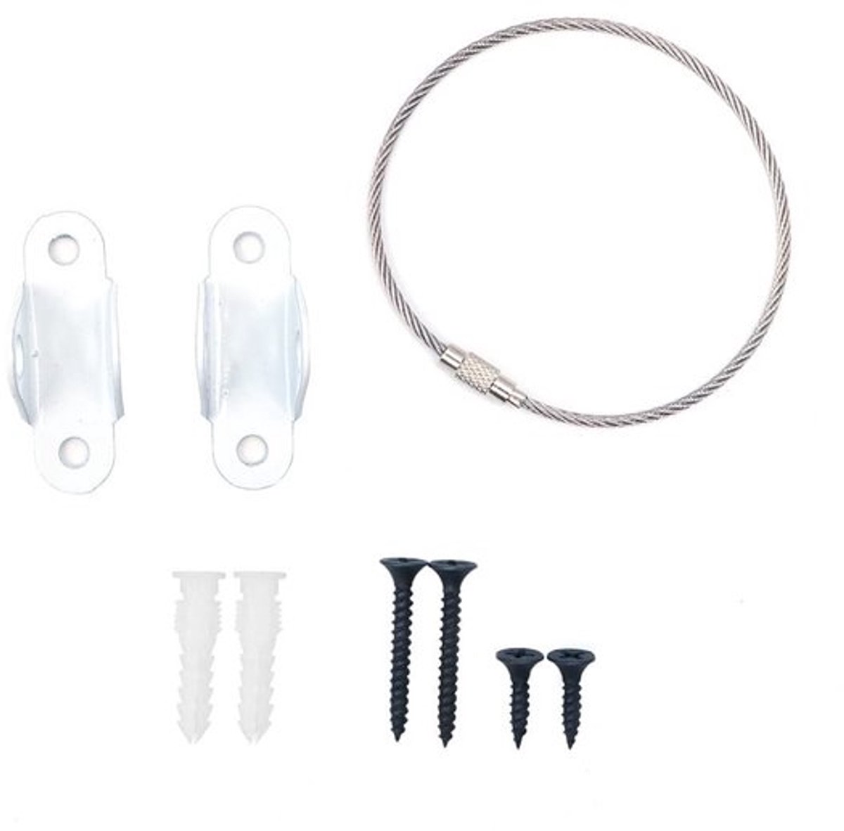 Meubelriemen 6-pack - Babyveiligheidsbestendig - Metalen Antitip - Voor Kast/Planken - Wit