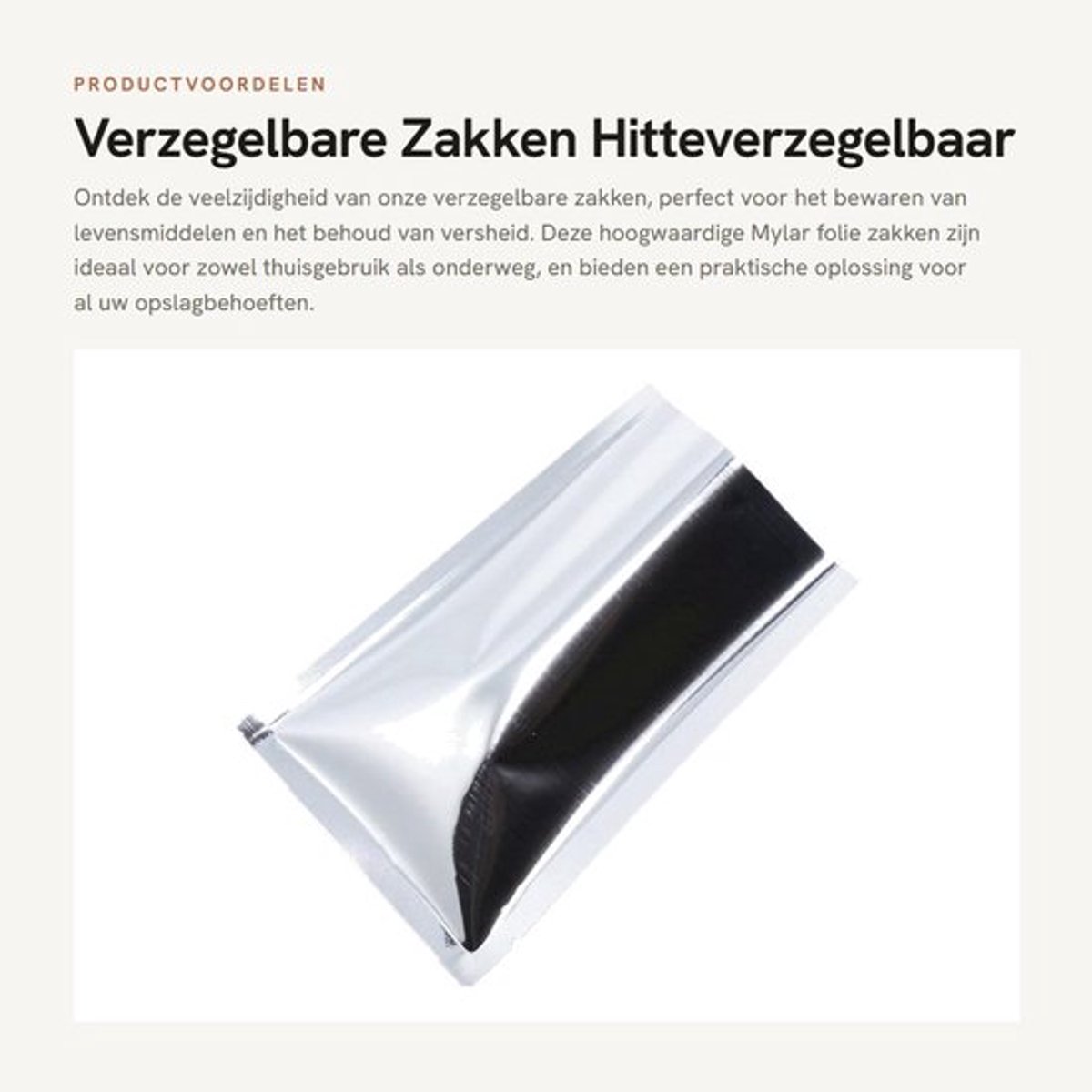 Verzegelbare Zakken 200 Stuks - Aluminiumfolie - Hitteverzegelbaar - Vacuüm - Scheurinkeping - 7 x 10 cm - Zilver - Verpakkingszakken