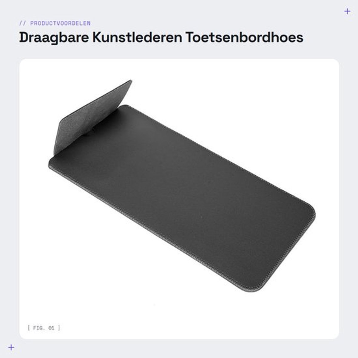 Draagbare Kunstlederen Toetsenbordhoes Schokbestendig voor Bluetooth Toetsenbord