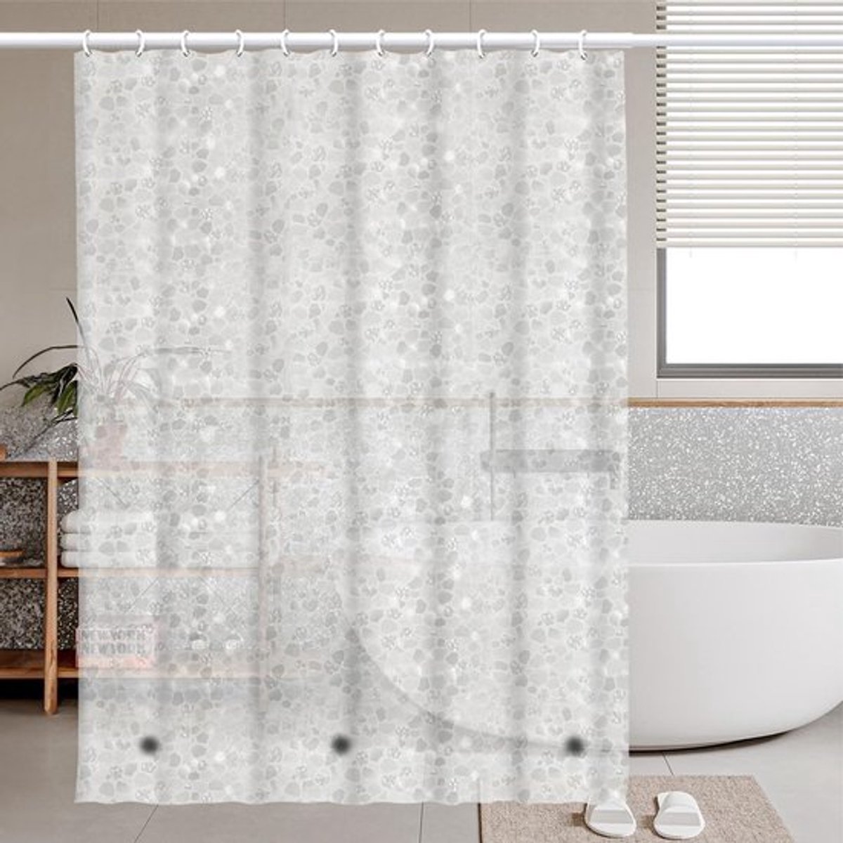Douchegordijn 180 x 180 cm - Dikker - Waterdicht - Schimmelbestendig - Antibacterieel - 100% PVC-weefsel - Badgordijn