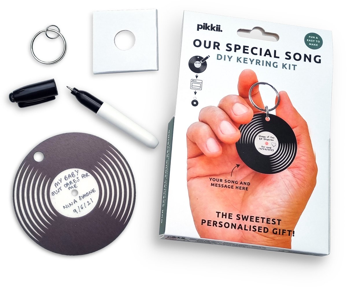 pikkii Our Song Vinyl Record Kit – DIY Muziek Cadeau | Persoonlijke Vinyl Decoratie Maken voor Liefhebbers