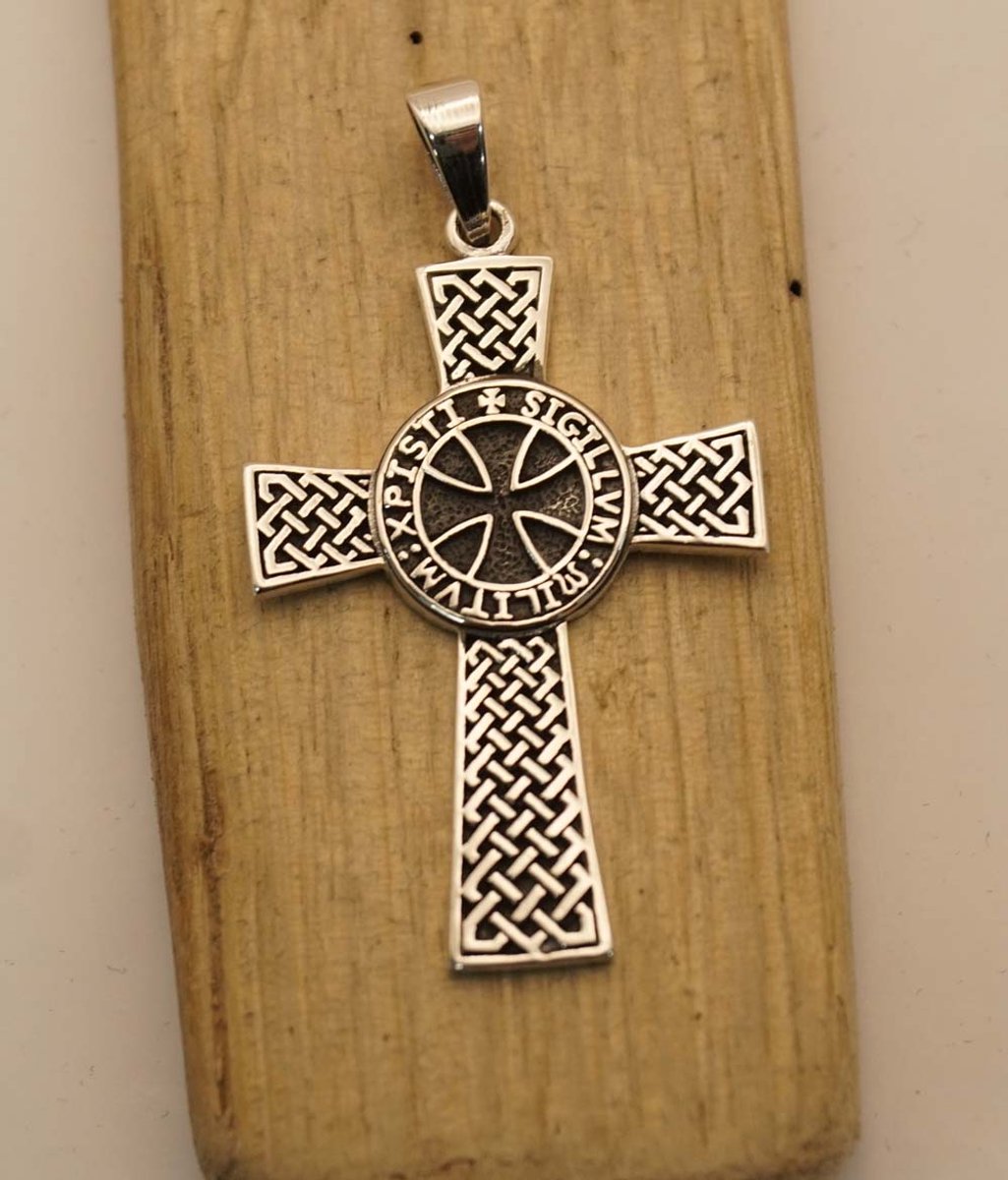 Sterling zilveren hanger zonnekruis - kruis hangertje van 925 zilver - suncross pendant silver - bedel voor aan ketting van groot zonnekruis - gelovige hanger van sterling zilver - pendants suncross sterling silver - hangers kruizen