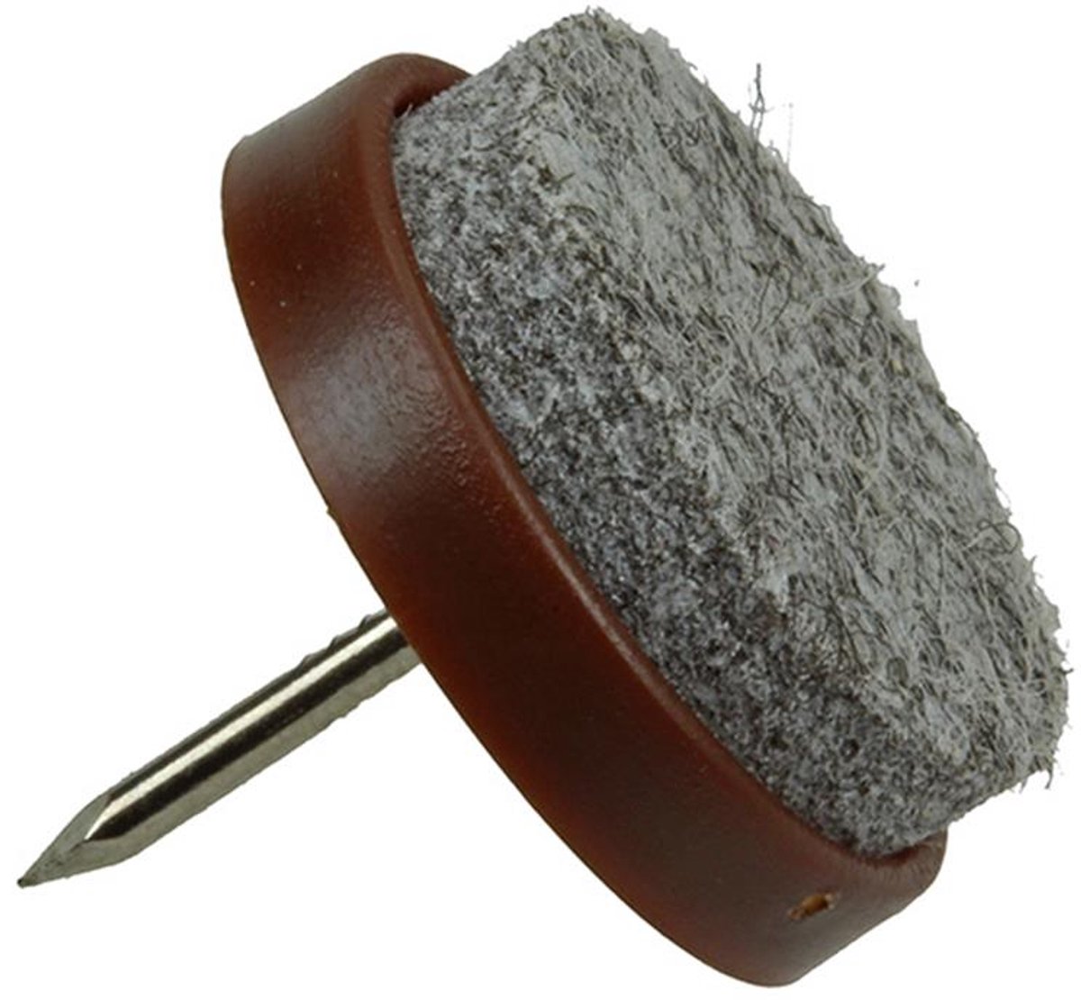 Mack 1047713 - STOELGLIJDER MET NAGEL VILT BRUIN Ø 22 MM 8 ST/PCS