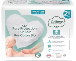 SnelShoppen - Cottony Luiers Maat 2 (3-6 kg) - 38 Lagen Biologisch Katoen - Zacht en Ademend - Ideaal voor Baby's