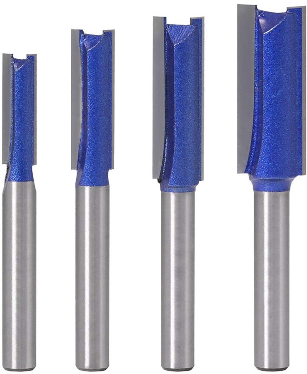 Set van 4 Stuks 6mm Shank Frees Cutter voor Groeven en Snijden - Carbide Frees Gereedschap voor Precisie Bewerking