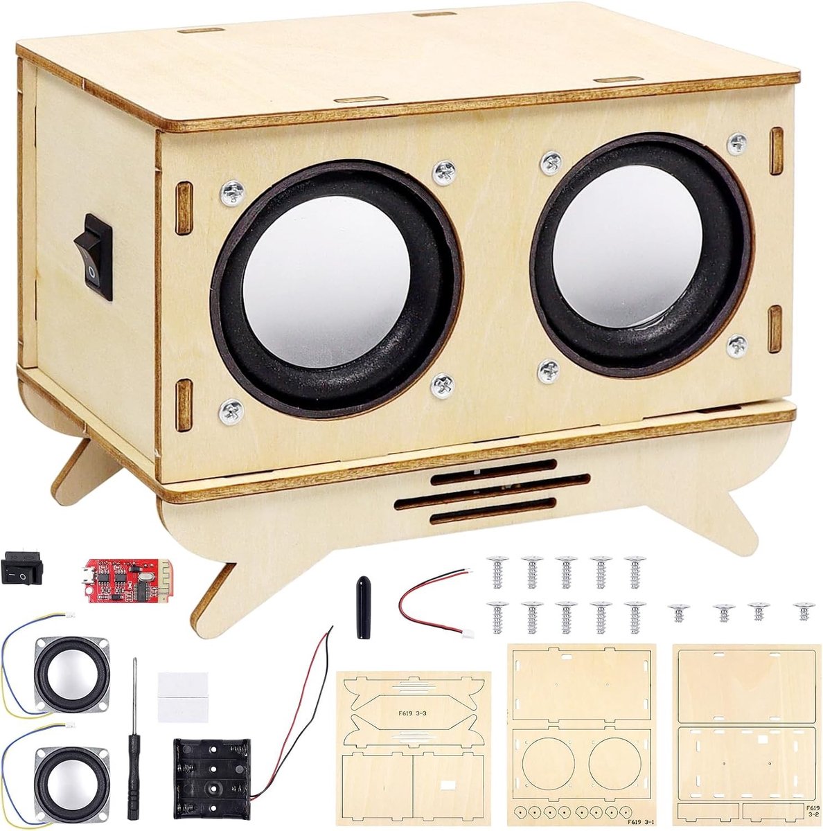DIY Bluetooth Speaker Bouwset met Stand - Elektronische Constructie Doos voor Kinderen, Wetenschappelijke Experimenten en Creatieve Speelgoed Geschenk