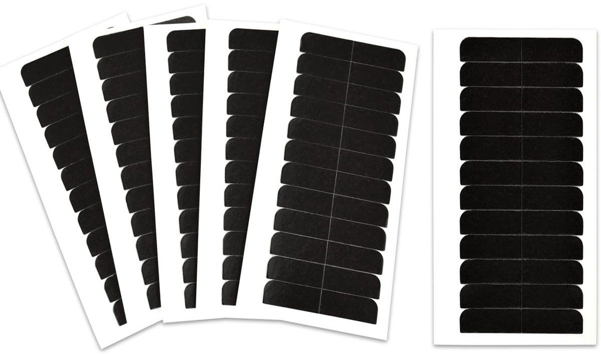 180 Stuks Vervangende Lintjes voor Pruik en Haarverlenging - Onzichtbare Dubbelzijdige Tape 4x0.8cm (Zwart)